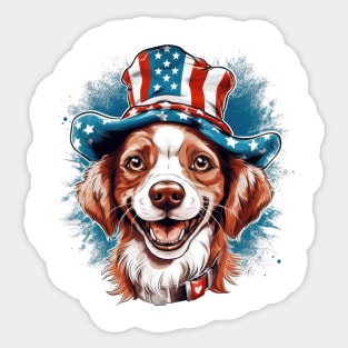 4th of July Dog #6 Sticker